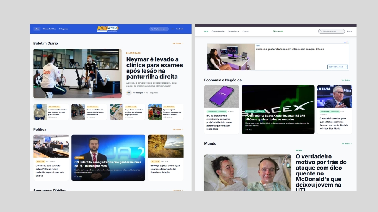 Print de site de notícias